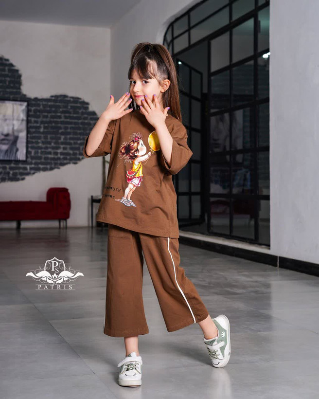 تیشرت شلوارک دخترانه سایز 35/50 کد565